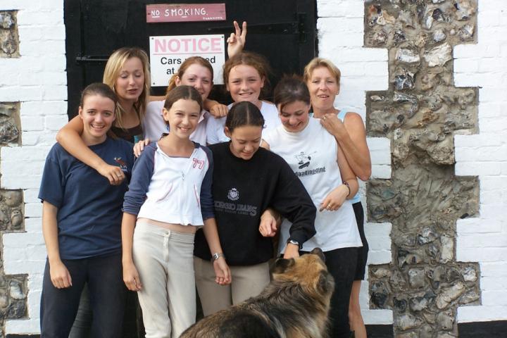 Back row: Lilliy, Jolene, Jess, Sue. Front row: Eleanor, Beth, Kim, Liz and Lottie (dog) Back row: Lilliy, Jolene, Jess, Sue. Front row: Eleanor, Beth, Kim, Liz and Lottie (dog)